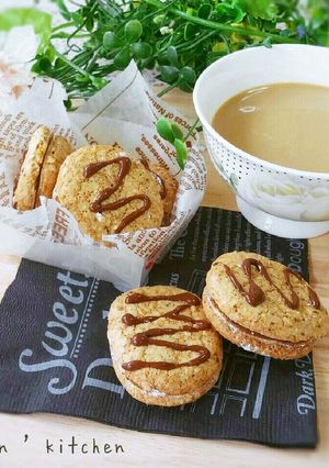 ♥カフェオレマロンクリームサンドブッセ♥-レシピのメイン写真