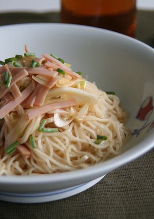 簡単！たっぷりネギ和え素麺♪-レシピのメイン写真