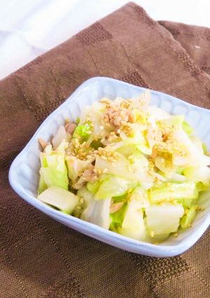 【副菜】ごま油香る！キャベツのツナ和え-レシピのメイン写真