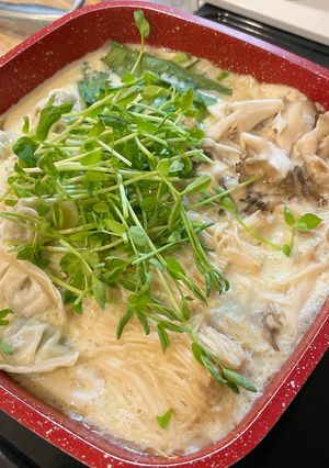 忙しい日にも！フライパンで豆乳鍋-レシピのメイン写真