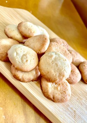 簡単卵なし材料3つのポリ袋米粉クッキー♪-レシピのメイン写真