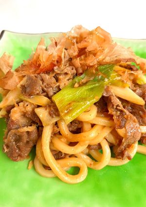 簡単味付け～牛すき焼きうどん～-レシピのメイン写真