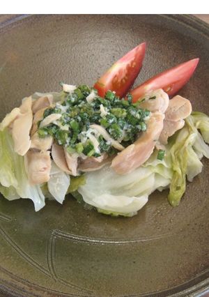 蒸し鶏のニラソース-レシピのメイン写真