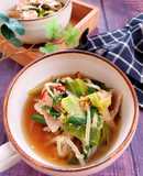 豚バラとたっぷり野菜のもつ煮風スープ