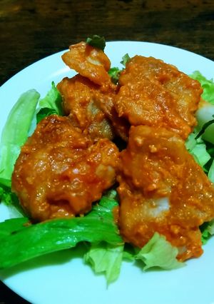 鶏もも肉の豆板醤とオーロラソース和え-レシピのメイン写真