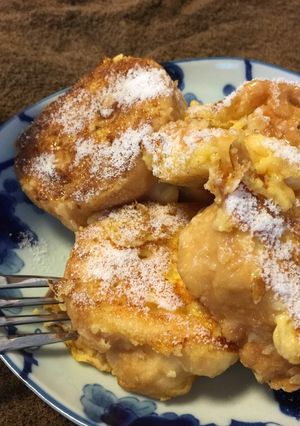余ったパンでフワフワのフレンチトースト♫-レシピのメイン写真