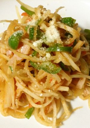大根の皮でナポリタン風-レシピのメイン写真