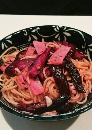 簡単しば漬けのパスタ-レシピのメイン写真