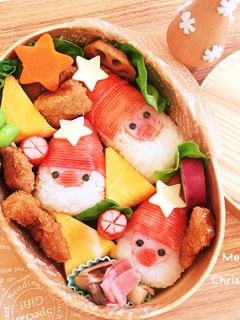 クリスマス☆簡単♫おにぎり弁当☆キャラ弁-レシピのメイン写真