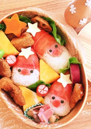 クリスマス☆簡単♫おにぎり弁当☆キャラ弁-レシピのメイン写真