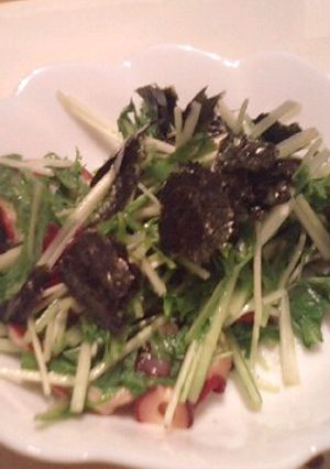 水菜とタコの和中華なサラダ-レシピのメイン写真