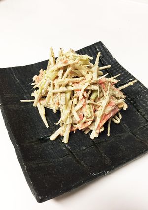 ブロッコリー芯を忍ばせた味噌ごぼうサラダ-レシピのメイン写真