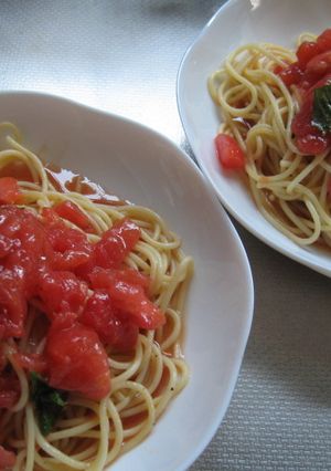 簡単手抜き!ベーシック冷製パスタ-レシピのメイン写真