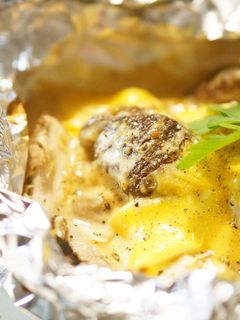 ささみと椎茸の味噌マヨチーズホイル焼き-レシピのメイン写真