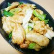 柔らか鶏胸肉と長ネギのオイスター炒め