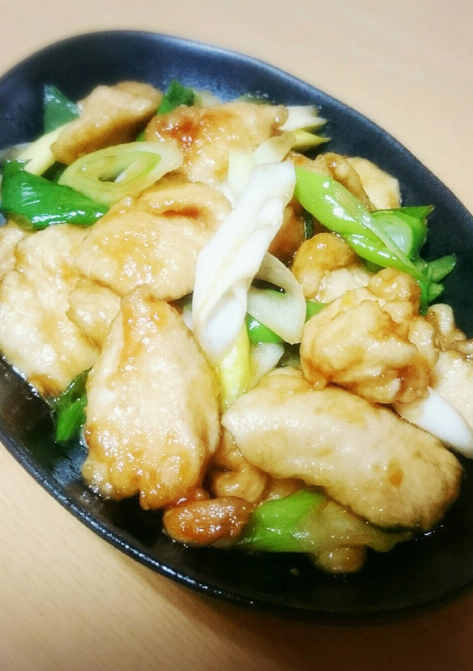柔らか鶏胸肉と長ネギのオイスター炒め-レシピのメイン写真