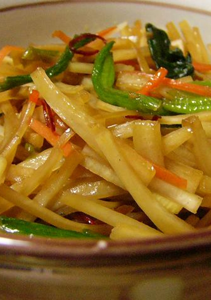エコ・レシピ✿野菜の皮ｄｅきんぴら風-レシピのメイン写真