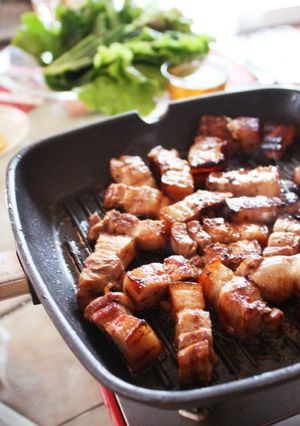 豚バラ焼肉・サムギョプサル(韓国料理)-レシピのメイン写真