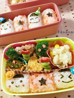 かわいい幼稚園ニコニコたわら弁当-レシピのメイン写真
