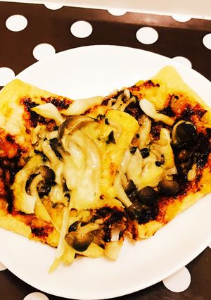 きのこの味噌マヨ厚揚げピザ-レシピのメイン写真