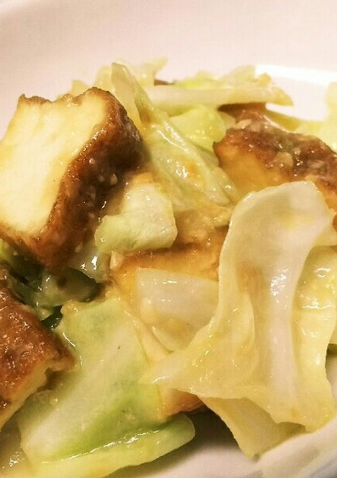 厚揚げとキャベツだけの味噌炒め-レシピのメイン写真