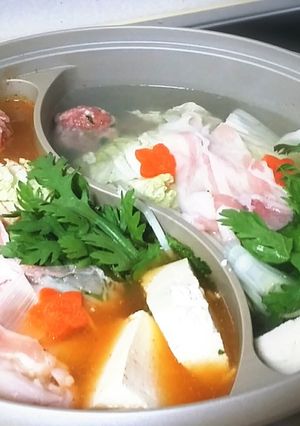 簡単二色鍋-レシピのメイン写真