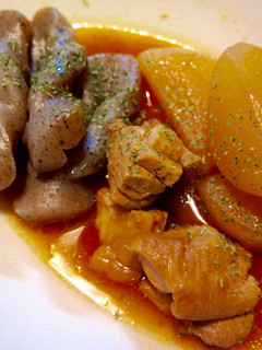 ケチャップ?!蒟蒻と大根と鶏もも肉の煮物-レシピのメイン写真