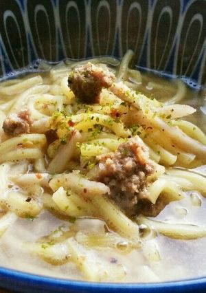 犬ご飯　馬ミンチとごぼうのやわらか麺-レシピのメイン写真