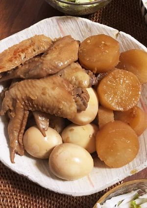 【簡単】手羽先と大根の酢生姜煮-レシピのメイン写真