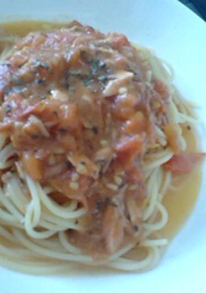 トマトとツナのシンプルパスタ-レシピのメイン写真