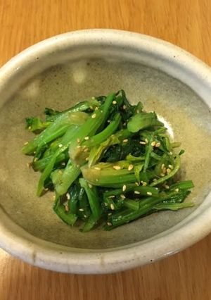 優しいお味♡ほうれん草と菊菜のごま和え-レシピのメイン写真