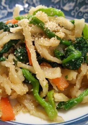 切干大根＆ほうれん草の胡麻和え☆めんつゆ-レシピのメイン写真