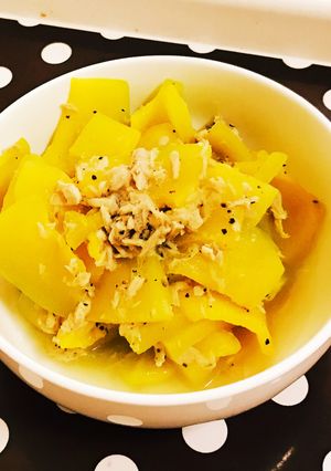 島かぼちゃとツナのレンジ蒸し-レシピのメイン写真