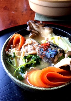 サバの水煮缶で石狩鍋　バター風味-レシピのメイン写真