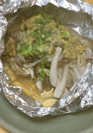 秋鮭のネギ味噌ホイル焼き-レシピのメイン写真