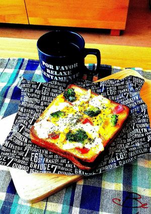 簡単★キッシュ風トースト★朝食に♥-レシピのメイン写真