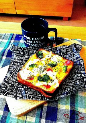 簡単★キッシュ風トースト★朝食に♥-レシピのメイン写真