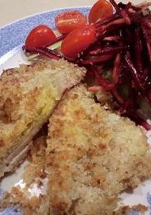 ハムエッグのパン粉焼き-レシピのメイン写真
