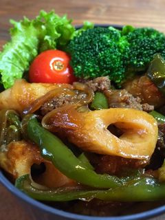 ちくわとひき肉のオイスター炒め-レシピのメイン写真