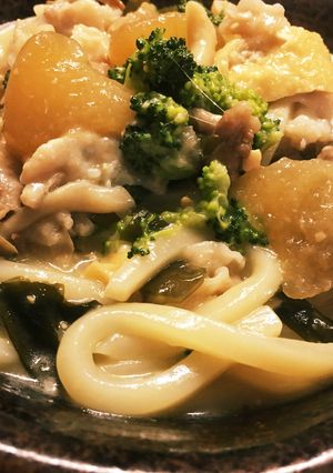 冷凍饂飩で残り物消費＊手抜き煮込みうどん-レシピのメイン写真