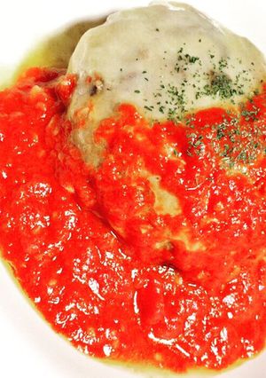 トマトソースとチーズのせハンバーグ♪-レシピのメイン写真