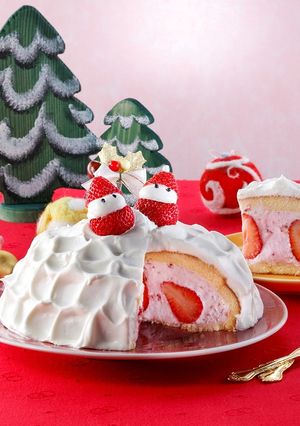 簡単☆フルーチェドームケーキ-レシピのメイン写真
