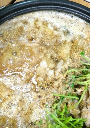 とり肉と豆苗のごまみぞれ鍋-レシピのメイン写真