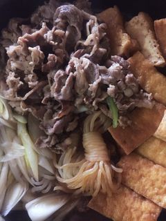 市販すき焼きのタレと厚揚げで簡単肉豆腐-レシピのメイン写真