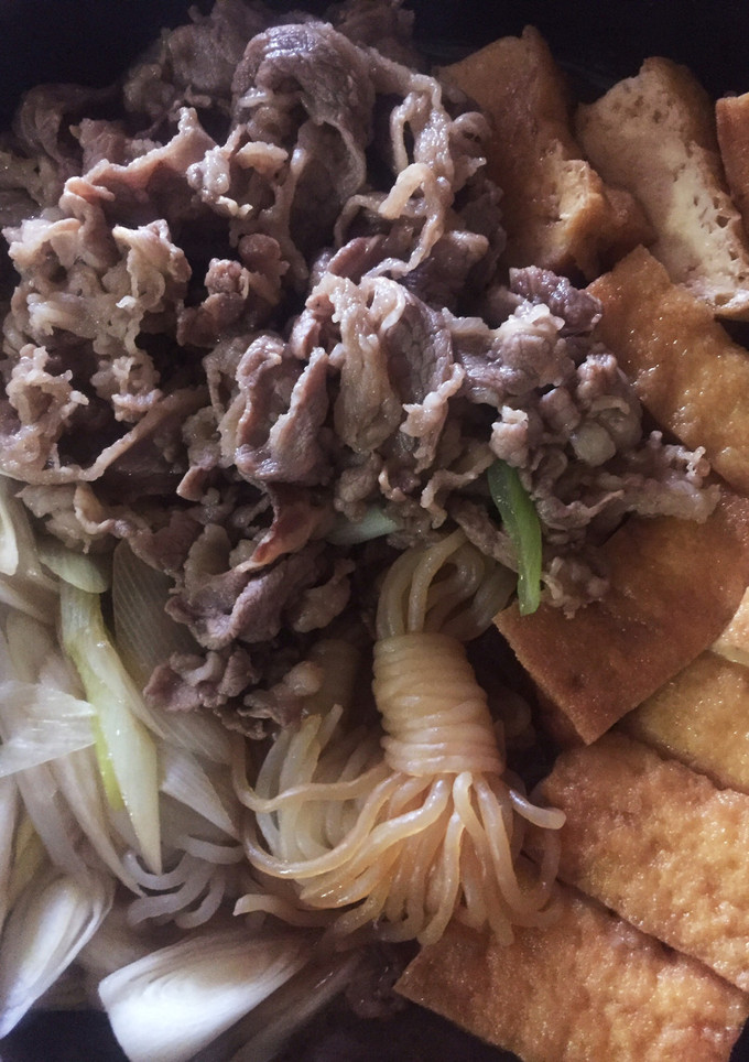 市販すき焼きのタレと厚揚げで簡単肉豆腐-レシピのメイン写真