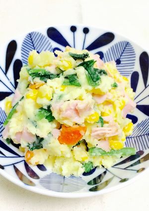 ほうれん草とコーンのポテトサラダ♪-レシピのメイン写真