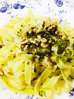かぼちゃと胡桃のクリームソースパスタ-レシピのメイン写真