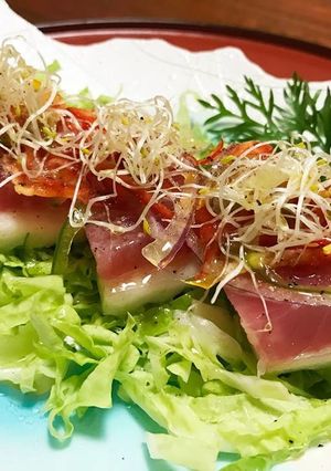 シャキシャキ白菜のお刺身サラダ-レシピのメイン写真