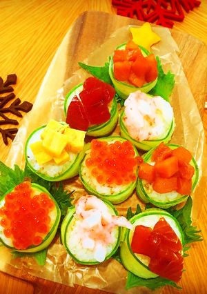 お刺身で簡単華やか＊クリスマスツリー-レシピのメイン写真