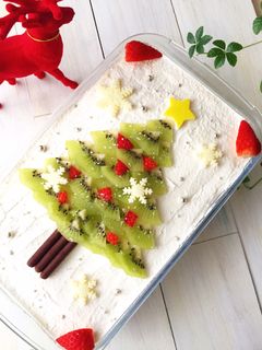 スコップケーキでクリスマスツリーケーキ-レシピのメイン写真